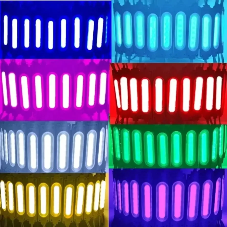 Imagen de Tira LED RGB Plegable de 12V con Efecto de Luz que Fluye, Impermeable IP65, Módulo COB para Decoración de Coches, Tiendas y Banners