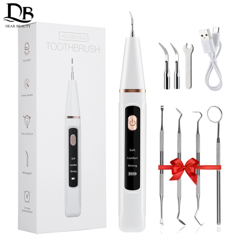 Image of Ultrasonic Teeth Tartar Cleaner Dental Scaler Electric Teeth Cleaner Teeth Whitening Stain Calculus Plaque Remove Tartar Scraper