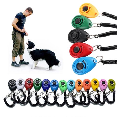Image of Natural Pet Training Clicker with Adjustable Wrist Strap – Effective Sound Trainer for Dogs and Cats, Keychain Design for Easy Carry