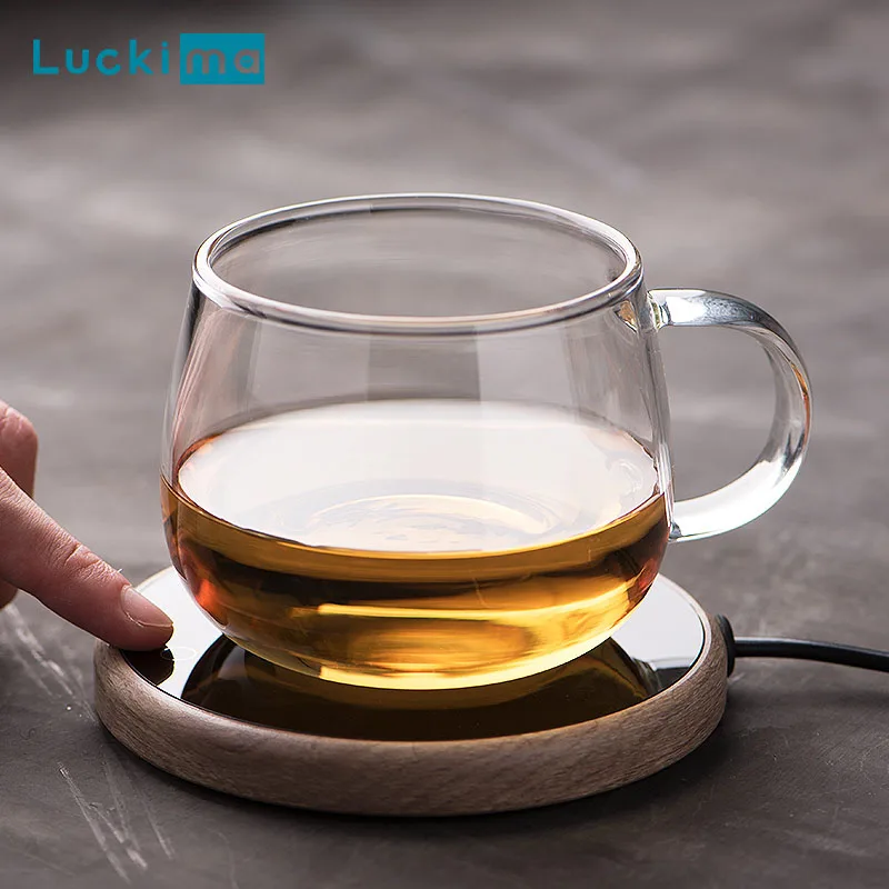 Image of Electric Coffee Cup Warmer for Milk Water Tea Cocoa Home Office Desk Use Beverage Mug Warmer Heating Plate 8 Hours Auto Shut Off