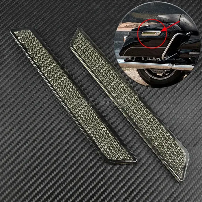 Image de Couvercle Réflecteur Protection Sacoche Moto pour Harley 2 Pièces