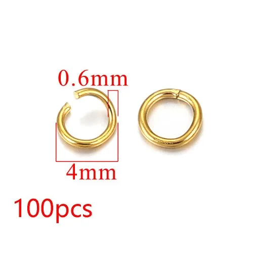 Gold 4mm100pcs