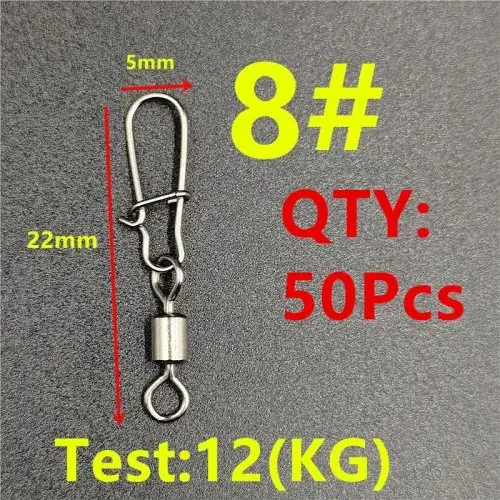 Image de Kit Pêche Carpe 50 Pièces - Connecteurs Pivotants Inox