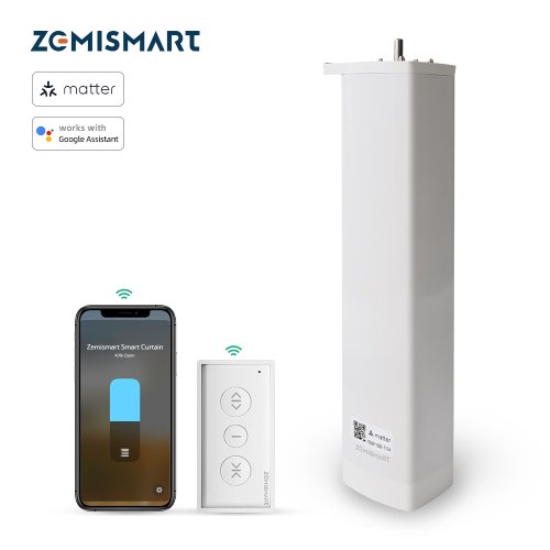 Bild von Zemi smart Materie über Faden Smart Curtain Motor Google Home App Samsung things App Steuerung automatisches Vorhangs ystem