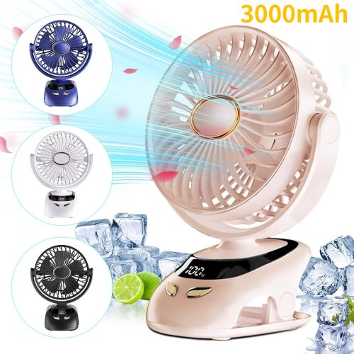 Image of Small Desk Clip On Fan, Portable Personal USB Clip Fan For Home Office Travel Bed Stroller Camping Outdoor Golf Cart Fan