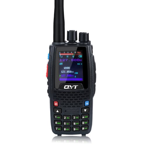 Image of Professional Air Band Walkie Talkie with 6W Power, 200 Channels, 10 NOAA Weather Channels, and Full Frequency Coverage from 108.000 to 136.999 MHz - KT-A16 Model