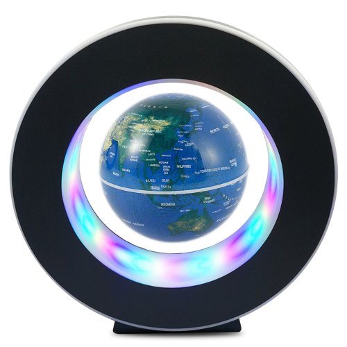 Immagine di Lampada Levitante a Globo con Tecnologia di Levitazione Magnetica LED, Luci Rotanti per Comodino, Design Moderno e Innovativo per la Casa, Regalo Perfetto per Capodanno