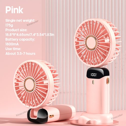 Zdjęcie Ręczny mini wentylator USB Składane przenośne wentylatory wiszące na szyję 5 prędkości Wentylator ła...