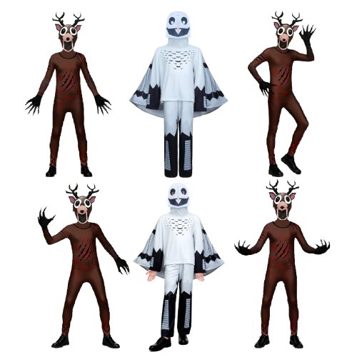 Image of Adorable Deer Costume with Owl Cosplay Design for Kids – Perfect Halloween, Christmas, and Themed Party Outfit