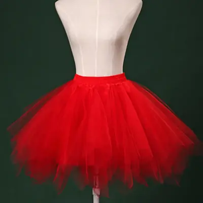Image de Jupon Tutu Vintage Rouge & Noir - Crinoline Bouffante