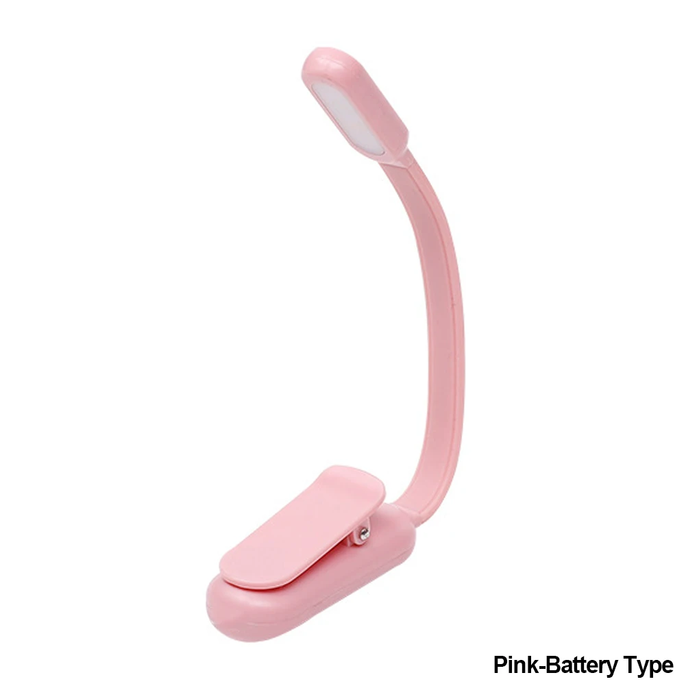 Imagen de Mini LED de noche para libros, lámpara de lectura de estudio con Clip recargable por USB ajustable con 3 brillos para viajes, dormitorio y lectura