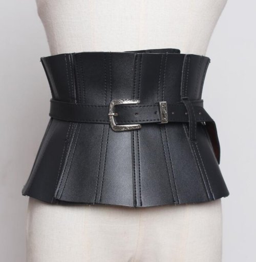 Imagen de Faja Ajustada de Piel Sintética para Mujer - Estilo Moda