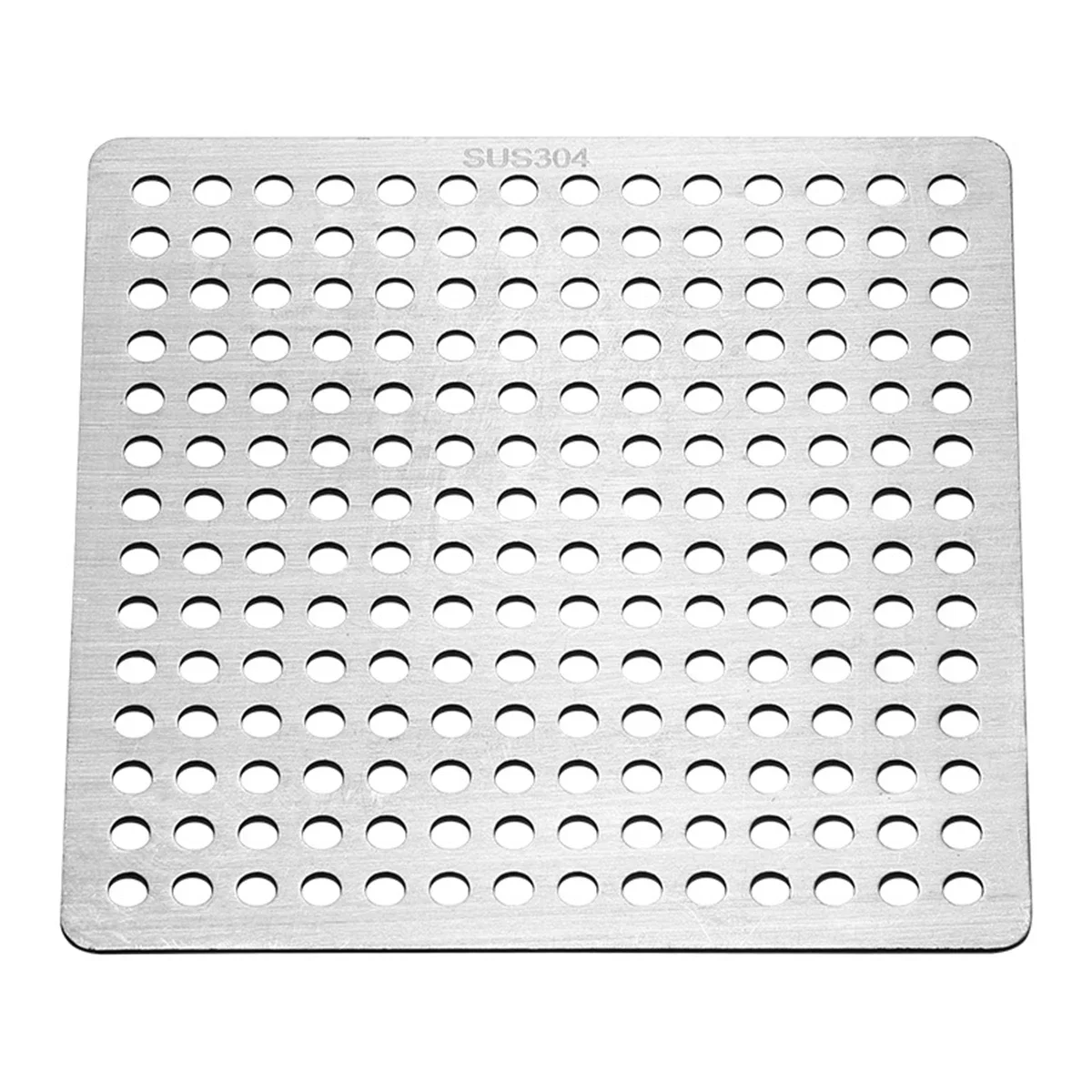 Immagine di Coperchio di Scarico per Bagno con Filtro per Capelli in Acciaio Inox - Design Antiscivolo e Fori Densamente Disposti per una Pulizia Facile e Sicura