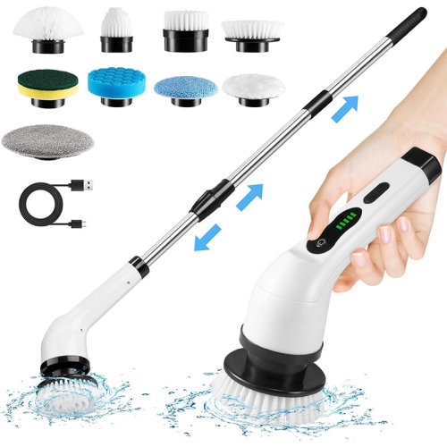 Cepillo Eléctrico Inalámbrico Multiusos para Cocina, Baño e Inodoro – Limpieza Eficiente en Todo el Hogar