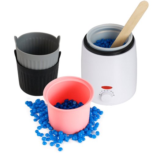 Zdjęcie Podgrzewacz do wosku żaroodporne wymienne miski silikonowe wosk do depilacji z kijem do mieszania nieprzywierająca patelnia depilacja uroda