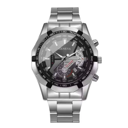Image de Montre Homme Luxe Quartz - Grand Cadran & Calendrier