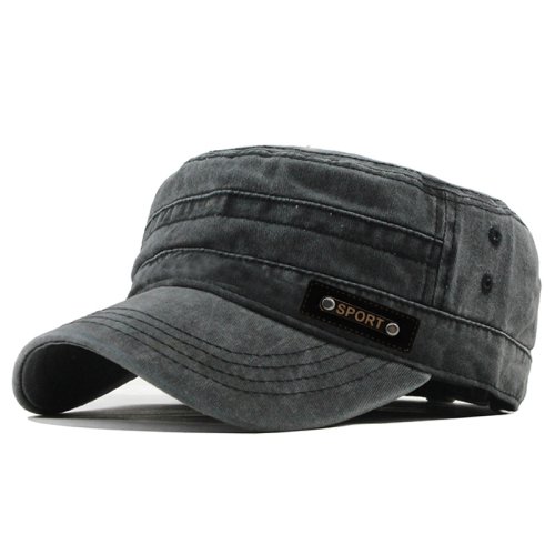 Imagen de Gorro Militar de Algodón Lavable con Tapa Plana, Protección Solar Natural para Primavera, Verano y Otoño