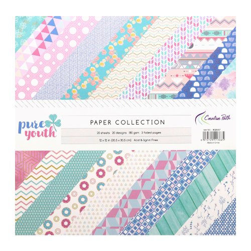Imagen de Papel Decorativo para Scrapbooking - Paquete de 20 Hojas
