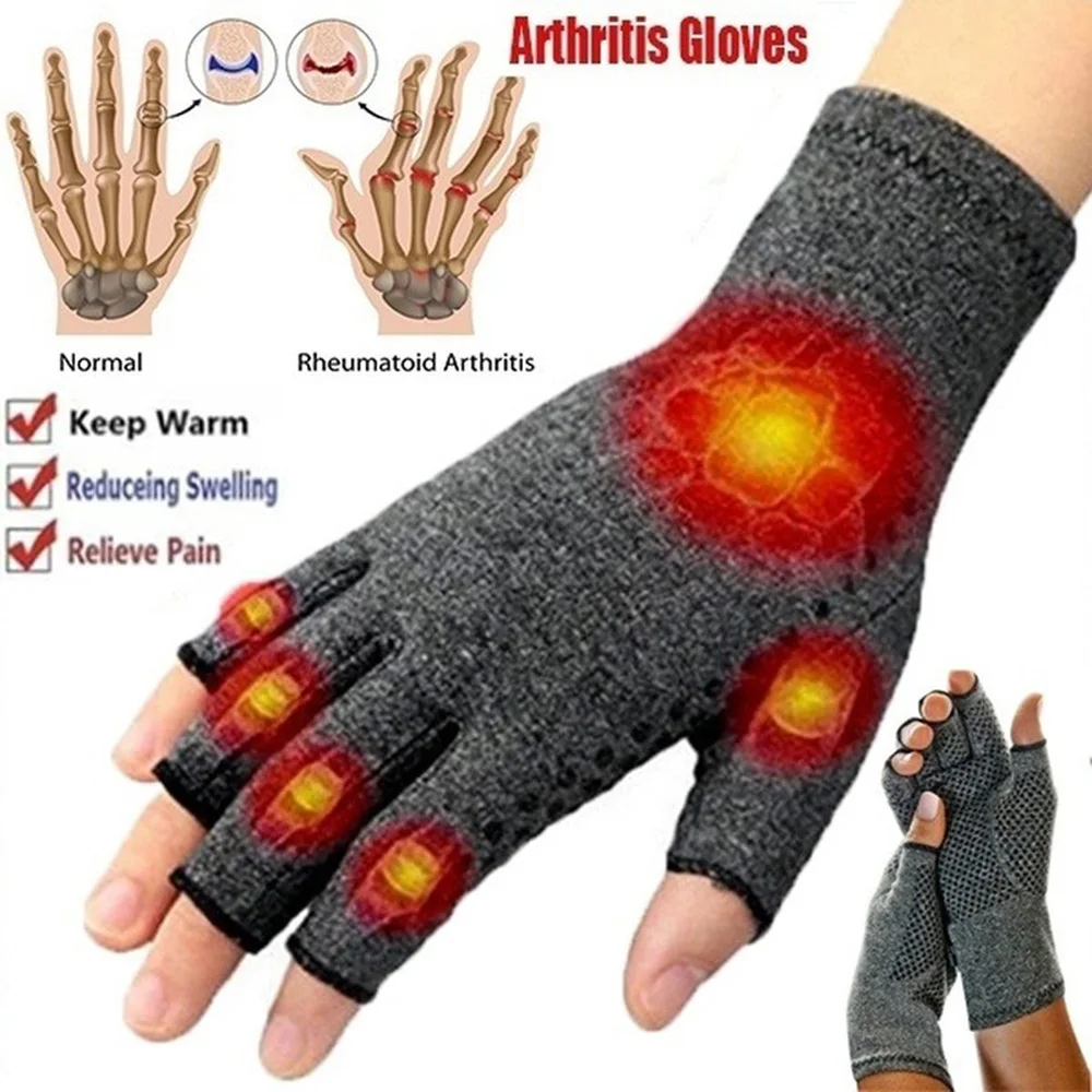 Immagine di Guanti da Compressione con Supporto per Polso e Articolazioni – Ideali per Artrite, Ciclismo e Terapia del Dolore Articolare