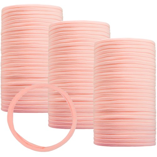 Afbeelding van 50-delige zachte rekbare doe-het-zelf nylon hoofdbanden haarbanden strikken doe-het-zelf accessoire voor pasgeboren babymeisjes