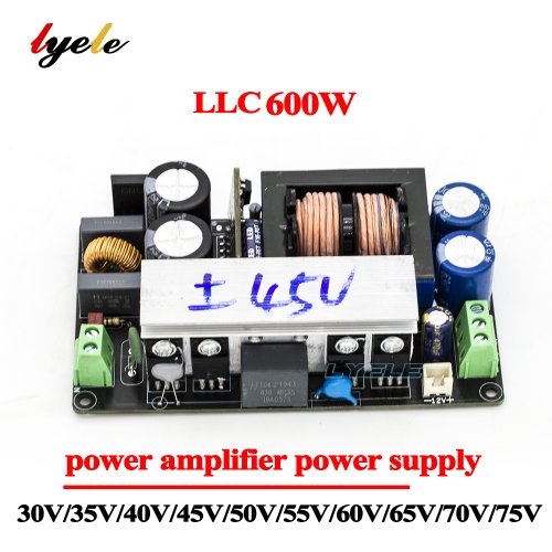Imagen de Amplificador de Potencia Lyle 600W con Placa de Alimentación Conmutada, Salida Doble 24V y 80V para Audio DIY