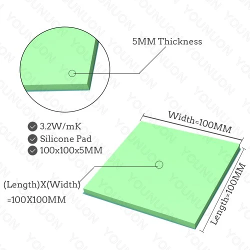 2PCS 100X5MM verde