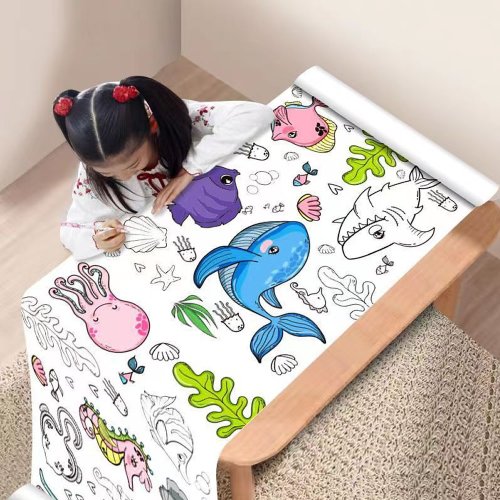 Rouleau de Coloriage Animaux 90cm - Activités Créatives pour Enfants