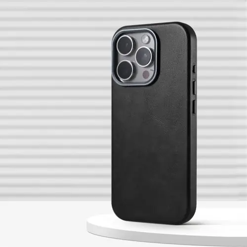 Image de Étui Magnétique Luxe Cuir pour iPhone