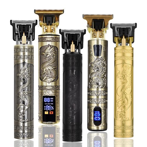 Imagen de Cortadora de Pelo Eléctrica Inalámbrica T9 Vintage Profesional para Hombres, Afeitadora y Encendedor de Barba con Diseño Retro y Alta Potencia