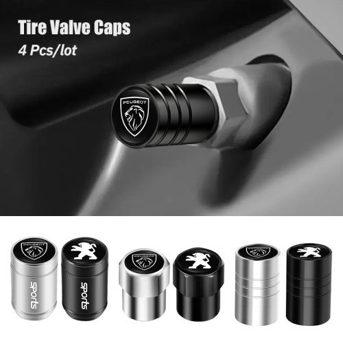 Afbeelding van Aluminium Autoband Ventieldopjes Wiel Ventiel Accessoires Voor Peugeot 408 308 5008 Landtrek 208 3008 2008 Rifter 508 301