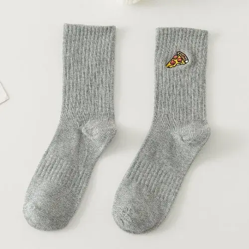 Image de Chaussettes Hiver Hipster Motif Hamburger & Pizza