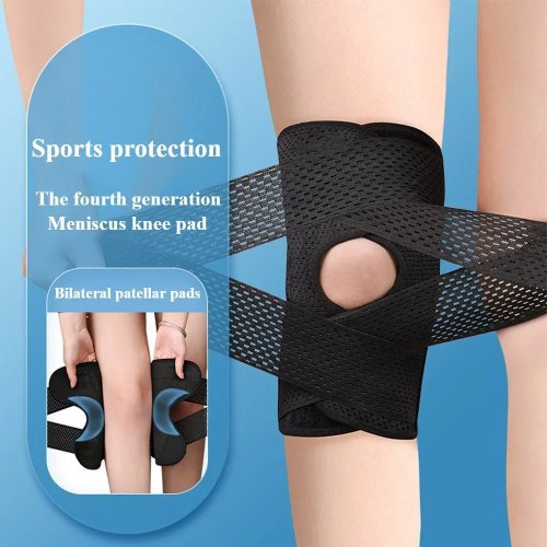 Immagine di Ginocchiere Sportiva Elastica da 1 Pezzo per Uomo e Donna – Tutore Articolare a Pressione di Quarta Generazione per Supporto e Protezione durante Allenamenti e Attività Fisiche