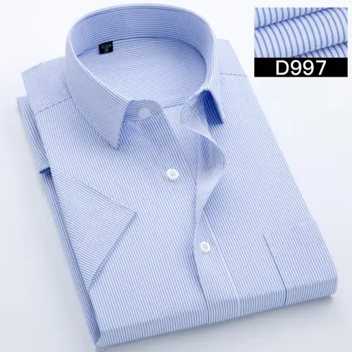 Image de Chemise Homme Rayée Sans Repassage - Coupe Régulière Été