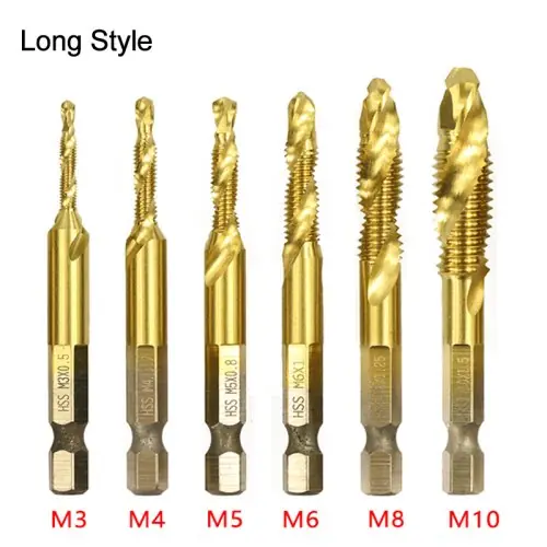 6Pcs doré long