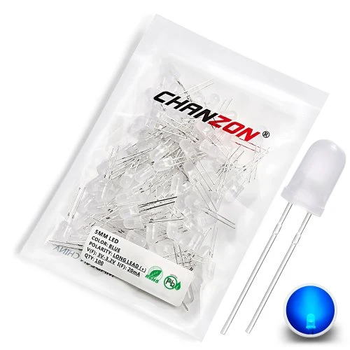 100pcs niebieski matowy