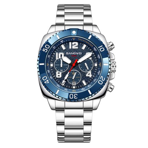 Image of BANGWEI 2025 Luxury Watches Men Fashion Sports Quartz Wristwatches 30M Waterproof Luminous Chronograph Mens Watch Reloj Hombre