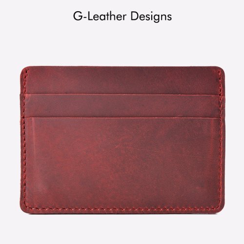 Afbeelding van Echt leer heren kaarthouders hoesjes Vintage Crazy Horse lederen zakelijke creditcard portemonnee