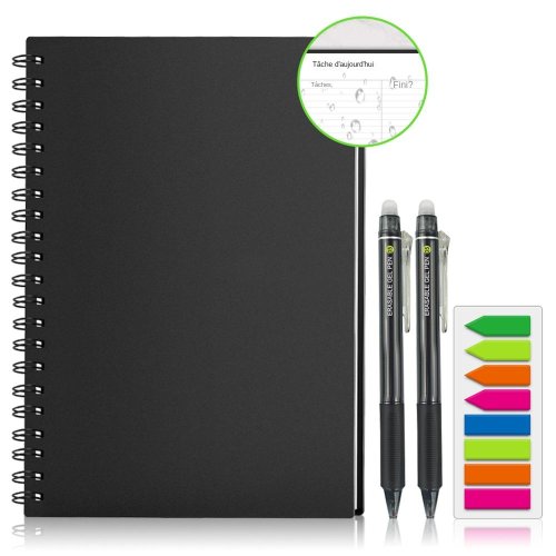 Immagine di Quaderno Cancellabile Riutilizzabile Intelligente A4 con Spirale – Blocco Note Riciclabile per Ufficio, Scuola, Disegno e Regalo