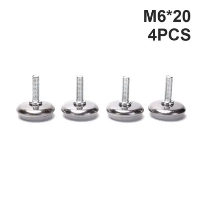 Image de Pieds de Meuble Réglables en Acier - 4 Pièces Antidérapants