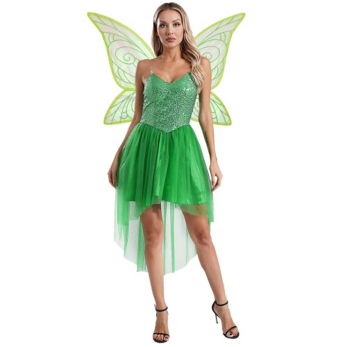 Image de Robe Fée Forêt Verte - Déguisement Princesse Halloween
