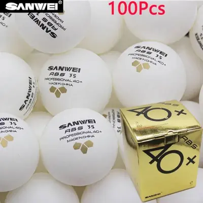Image de Balles de Ping-Pong Professionnelles Sanwei - 40 Unités