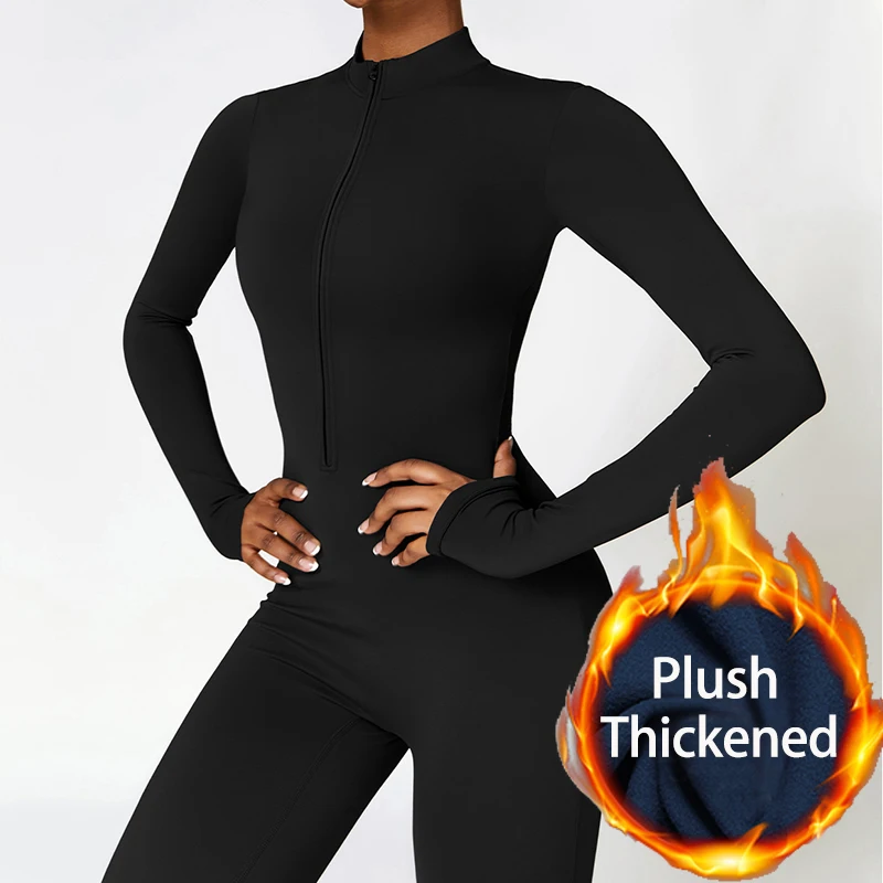 Image de Combinaison de Sport Chaude en Peluche pour Femme
