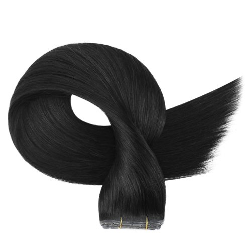 Immagine di Moresoo Farfalla Trama Estensioni Dei Capelli Pu Foro Trama Double Sided Genius Trama Bundles Mano Legata Trama Tessuto Invisibile Per Le Donne