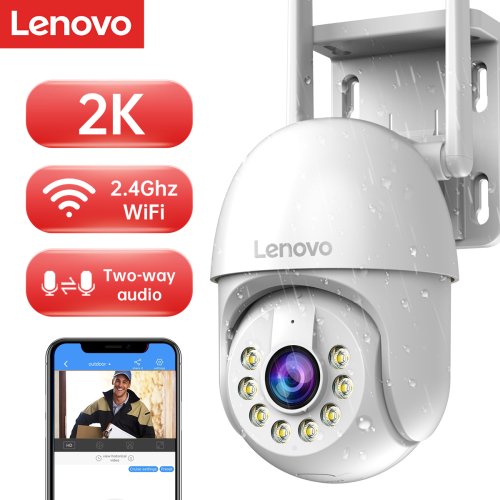 Image of Lenovo 2K PTZ WIFI CCTV Surveillance Camera HD Color Night Vision Auto Tracking 5X Digital Zoom Outdoors Video Security Monitor