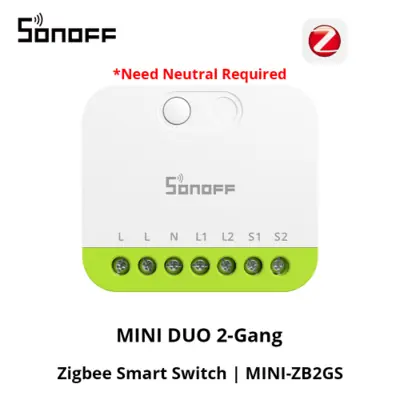 Image de Sonoff Mini ZB2GS - Commutateur Intelligent Zigbee 2 Gangs