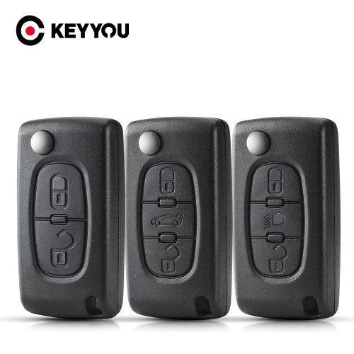 Zdjęcie Obudowa kluczyka samochodowego do Peugeot 306, 407, 807 – 2-przyciskowa, składana, kompatybilna z VA2, HU83, Blade, CE0523, CE0536