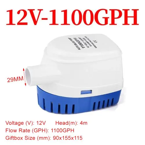 Image de Pompe de Cale Automatique 12V/24V - Pompe Submersible Marine