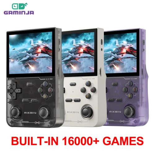 Imagen de Consola de Juegos Portátil Gaminja K36 con Pantalla IPS de 3.5 Pulgadas, 64 GB de Memoria y Juegos Clásicos - Consola de Código Abierto