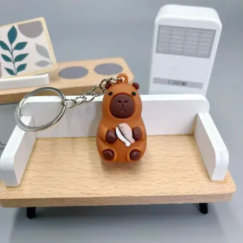 Image de Porte-clés Mignon Capybara en PVC Souple