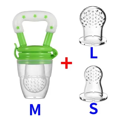 Image de Mangeoire à Fruits Silicone 3 Pièces pour Bébé